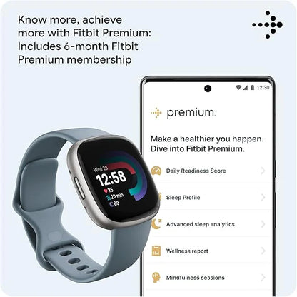 Smartwatch Versa 4: Advanced Fitness Smartwatch with Built-in GPS + 24/7 Heart Rate, Daily Readiness Score, 40+ Exercise Modes, Sleep & Stress Tracking | 1-Year Warranty, 14-Day Hassle-Free Returns